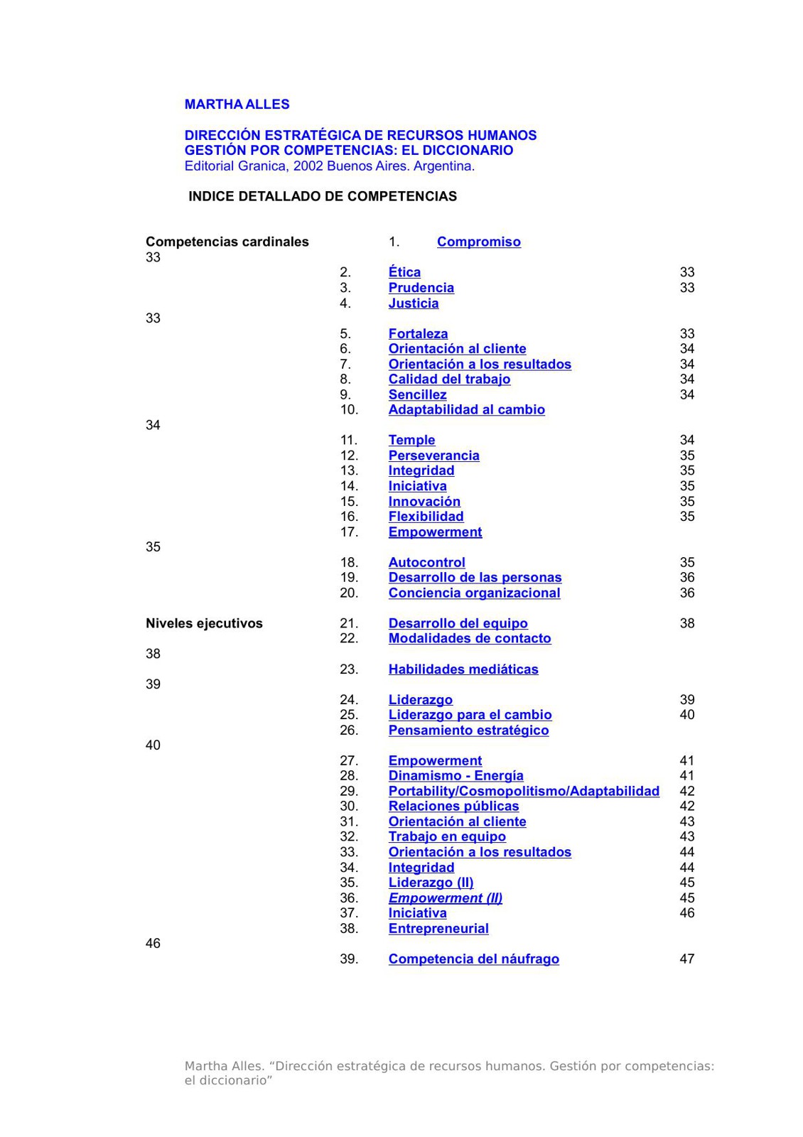 Gestión por competencias: el diccionario